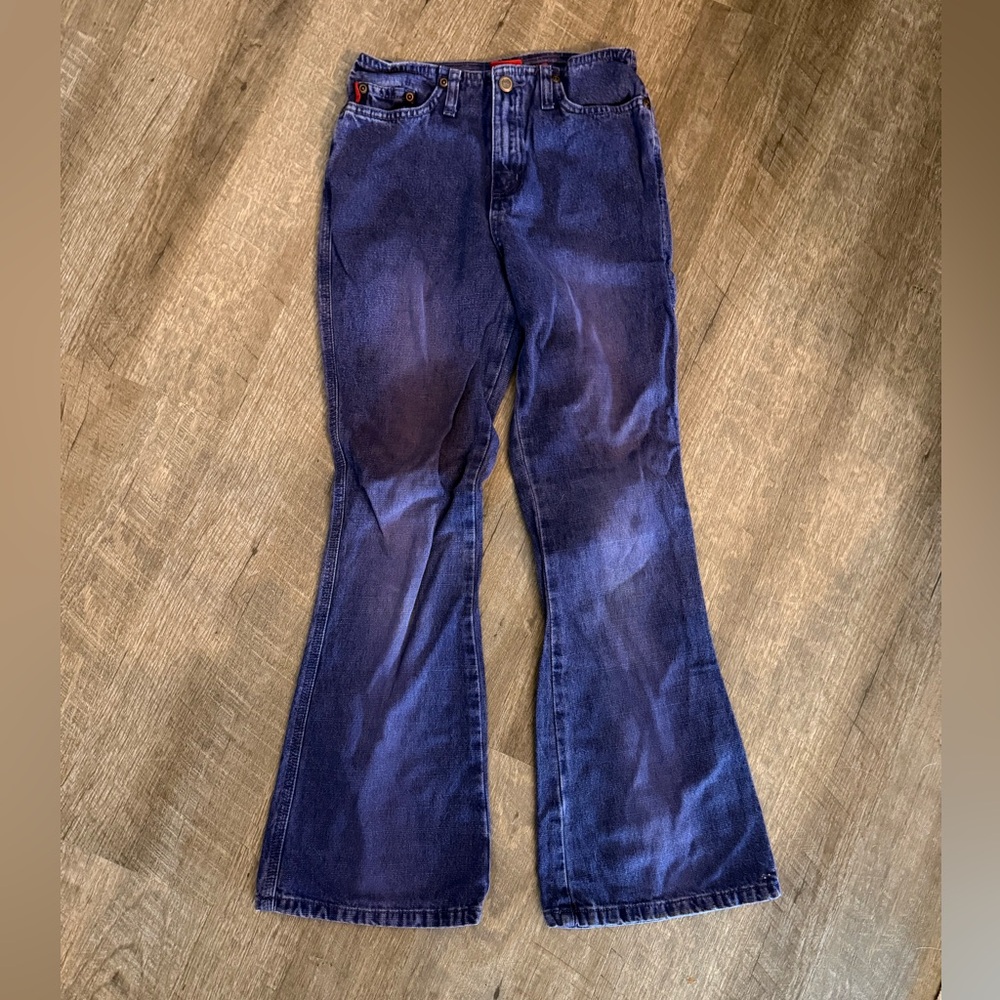 Purple Flared Denim Jeans - Vintage